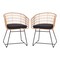 Flash Furniture Natural Rattan Rope Chairs & Black Cushions, PK 2 TW-VN015-15-NAT-GG - alternate 6